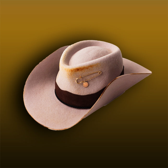 Pălărie Cowboy Fedora arsă de lană