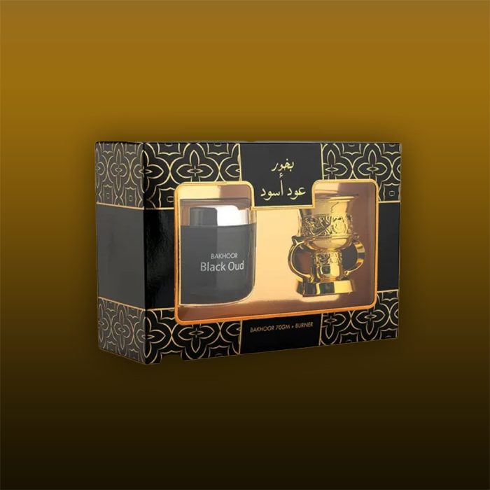 Black Oud (40g) – Ulei de parfum arăbesc unisex | HAMIDI - incense oil burner bakhoor black oud 70g gift set hamidi | Malika